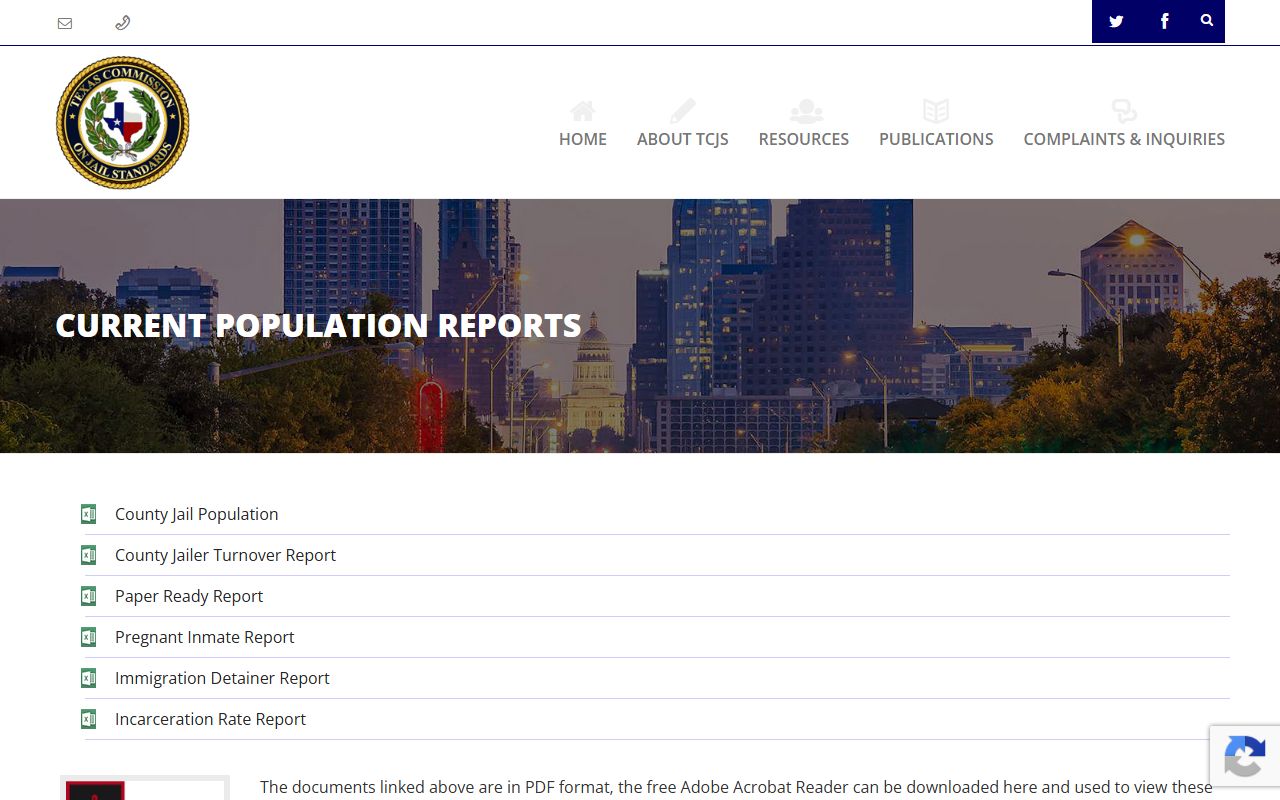 Texas TCJS Kerr County inmate population reports